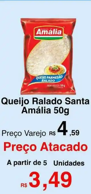 VN Autosserviço Queijo Ralado Santa Amália 50g oferta