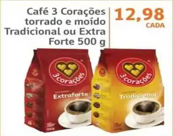 Sonda Café 3 Corações Torrado E Moído Tradicional Ou Extra 500g oferta