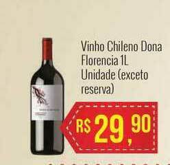 Mart Minas Vinho Chileno Dona Florencia 1L unidade (exceto reserva) oferta