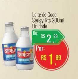 Mart Minas Leite De Coco Serigy Rtc 200ml unidade oferta