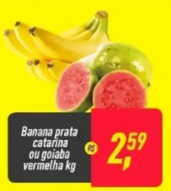 Frangolândia Banana prata Catarina ou goiaba vermelha 1kg oferta