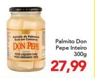 Palmito Don Pepe Inteiro 300g