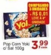 Rossi Supermercado Pop Corn Yoki c/ sal 100g oferta