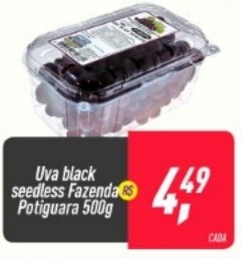 Frangolândia Uva Black Seedless Fazenda Potiguara 500g oferta