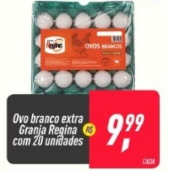 Frangolândia Ovo Branco extra Granja Regina com 20 unidades oferta