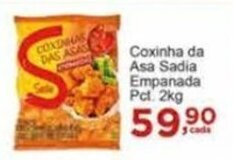 Rossi Supermercado Coxinha da Asa Sadia Empanada Pct. 2kg oferta
