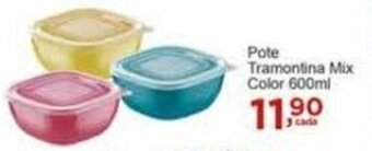 Rossi Supermercado Pote Tramontina Mix Color 600ml oferta
