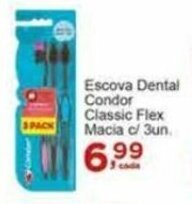 Rossi Supermercado Escova Dental Condor Classic Flex Macia c/ 3un oferta