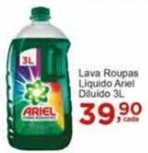 Rossi Supermercado Lava Roupas Liquido Ariel Diluido 3L oferta