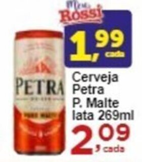 Rossi Supermercado Cerveja Petra P. Malte lata 269ml oferta