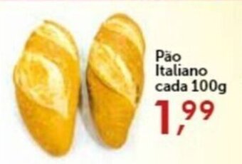 Rossi Supermercado Pão Italiano cada 100g oferta