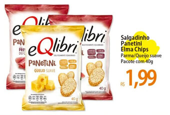 Atacadão Salgadinho Panetini Elma Chips Parma/Queijo suave Pacote com 40g oferta