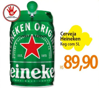 Atacadão Cerveja Heineken Keg com 5L oferta