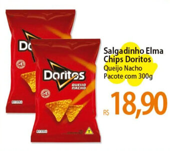 Atacadão Salgadinho Elma Chips Doritos Queijo Nacho Pacote com 300g oferta