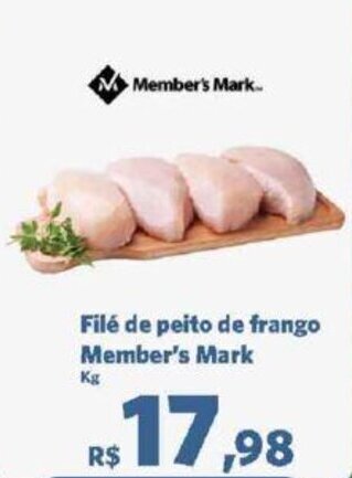 Sam's Club Filé de peito de frango Member's Mark Kg oferta