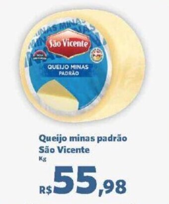 Sam's Club Queijo minas padrão São Vicente kg oferta