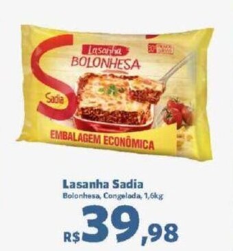 Sam's Club Lasanha Sadia Bolonhesa, Congelada, 1,6kg oferta