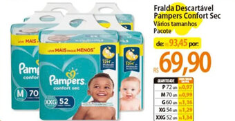Atacadão Fralda Descartável Pampers Confort Sec Vários tamanhos Pacote oferta
