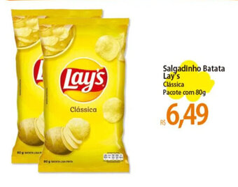 Atacadão Salgadinho Batata Lay's Clássica Pacote com 80g oferta