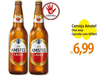 Atacadão Cerveja Amstel One way Garrafa com 600ml oferta