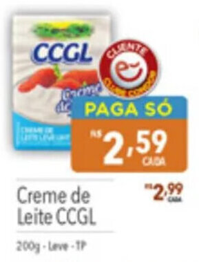 Supermercados Condor Creme de Leite CCGL 200g-Leve-TP oferta