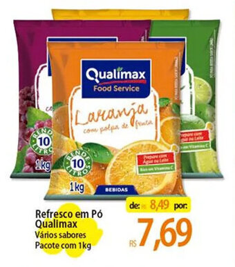 Atacadão Refresco em Pó Qualimax Vários sabores Pacote com 1kg oferta