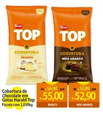 Atacadão Cobertura de Chocolate em Gotas Harald Top Pacote com 2,050kg oferta