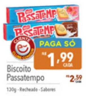 Supermercados Condor Biscoito Passatempo 130g-Recheado-Sabores oferta