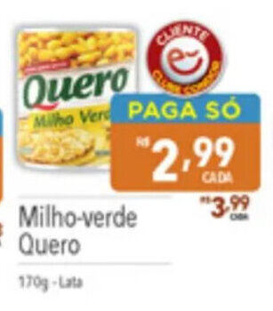 Supermercados Condor Milho-verde Quero 170g lata oferta