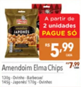 Supermercados Condor Amendoim Elma Chips oferta