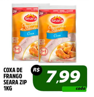 Atacadão Dia a Dia COXA DE FRANGO SEARA ZIP 1KG oferta