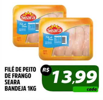 Atacadão Dia a Dia FILÉ DE PEITO DE FRANGO SEARA BANDEJA 1KG oferta