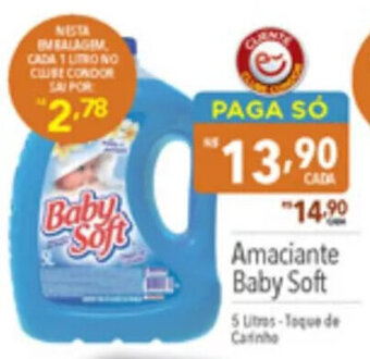 Supermercados Condor Amaciante Baby Soft 5 litros oferta