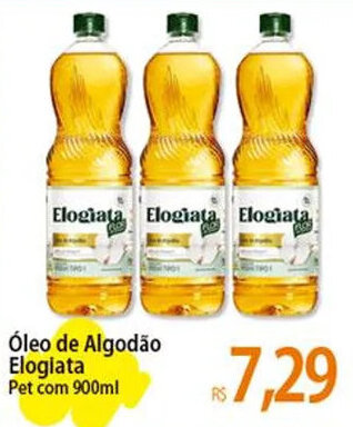 Atacadão Óleo de Algodão Elogiata Pet com 900ml oferta