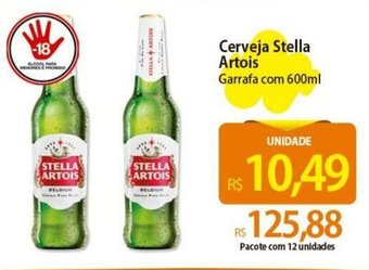 Atacadão Cerveja Stella Artois Garrafa com 600ml oferta