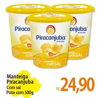 Atacadão Manteiga Piracanjuba Com sal Pote com 500g oferta