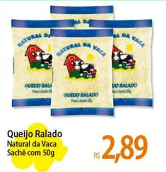 Atacadão Queijo Ralado Natural da Vaca Sachê com 50g oferta