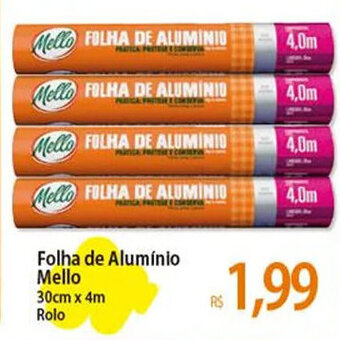 Atacadão Folha de Alumínio Mello 30cm x 4m Rolo oferta