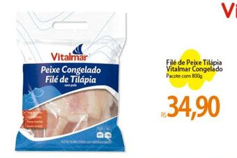 Atacadão Filé de Peixe Tilápia Vitalmar Congelado Pacote com 800g oferta
