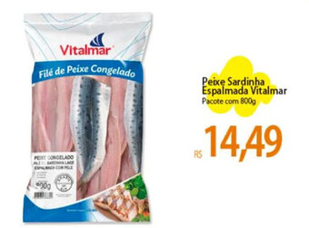 Atacadão Peixe Sardinha Espalmada Vitalmar Pacote com 800g oferta