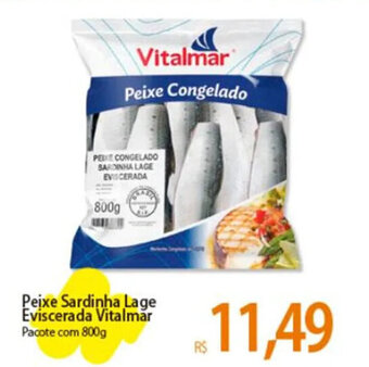 Atacadão Peixe Sardinha Lage Eviscerada Vitalmar Pacote com 800g oferta