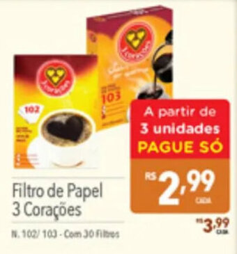Supermercados Condor Filtro de Papel 3 Corações oferta