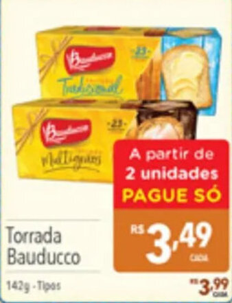 Supermercados Condor Torrada Bauducco 142g-Tipos oferta