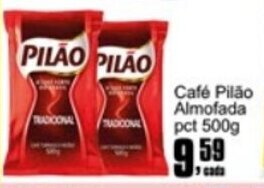 Higa's Supermercado Cafe Pilao Almofada pct 500g oferta