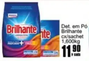 Higa's Supermercado Det. em po Brilhante cx/sachet 1.600kg oferta