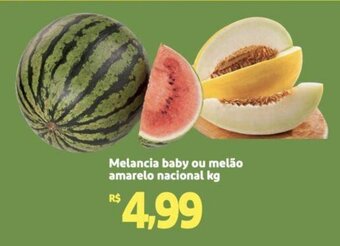 Extra Supermercado Melancia baby ou melão amarelo nacional kg oferta