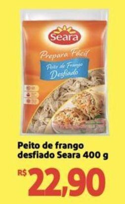 Extra Supermercado Peito de frango desfiado Seara 400 g oferta