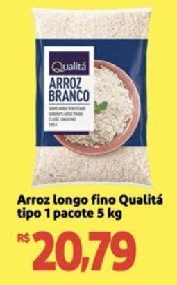 Extra Supermercado Arroz longo fino Qualitá tipo 1 pacote 5 kg oferta