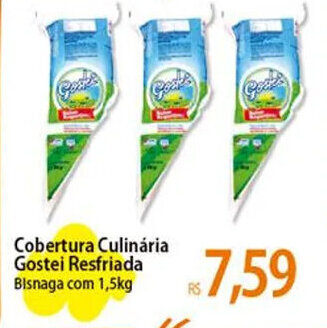 Atacadão Cobertura Culinária Gostei Resfriada Bisnaga com 1,5kg oferta