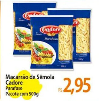 Macarrão de Sêmola Cadore Parafuso Pacote com 500g